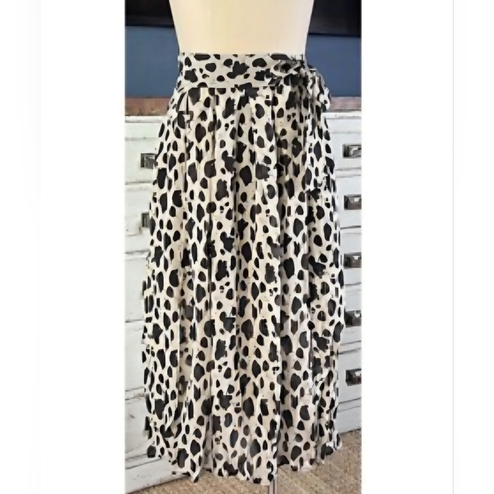 Anthropologie Maeve Wrap Leopard Midi Skirt SIZE 0